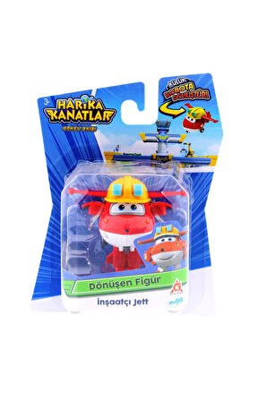 Kız Erkek Çocuk Oyuncak Harika Kanatlar Dönüşen Mini Figür İnşaatçı Jett Kız Erkek Çocuk Oyuncak Eği