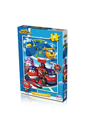 Kız Erkek Çocuk Oyuncak HK 709 Harika Kanatlar 50 Parça Puzzle -KS Puzzle Kız Erkek Çocuk Oyuncak Eğ
