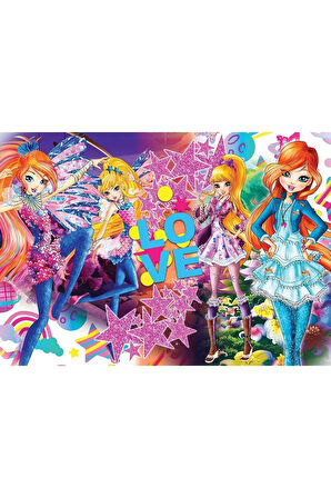 Kız Erkek Çocuk Oyuncak WINX113 KS Winx / 200 Parça Puzzle Kız Erkek Çocuk Oyuncak Eğitici Oyuncakla