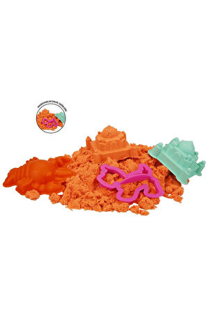 Kız Erkek Çocuk Oyuncak Fun Dough Kinetik Kum 1000 g Turuncu Kız Erkek Çocuk Oyuncak Eğitici Oyuncak
