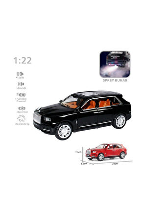 Kız Erkek Çocuk Oyuncak HCL-506A Çek Bırak 1:22 Sesli Ve Işıklı Buharlı RR-Lüx Metal Jeep Kız Erkek