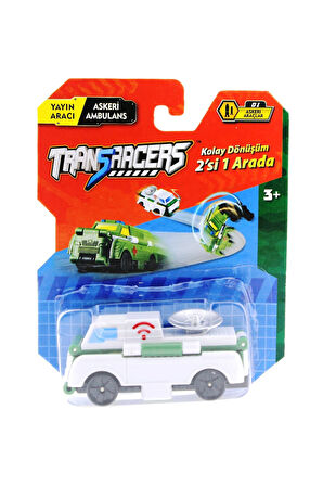 Kız Erkek Çocuk Oyuncak Transracers Dönüşen Araçlar Askeri Araçlar Yayın Aracı / Ambulans Kız Erkek