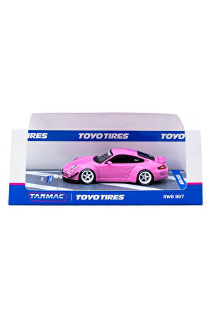 Kız Erkek Çocuk Oyuncak Tarmac Works 1/64 RWB 997 Pink Kız Erkek Çocuk Oyuncak Eğitici Oyuncaklar