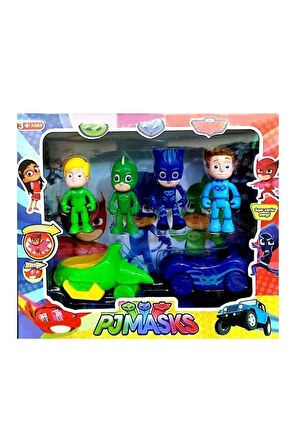 Kız Erkek Çocuk Eğlenceli Oyuncaklar Pijamaskeliler Pjmasks Arabalı Oyuncak Figür Seti