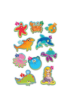 Kız Erkek Çocuk Oyuncak 1710 Dıytoy, Baby Puzzle-Benim İlk Puzzle Deniz Canlıları Kız Erkek Çocuk Oy