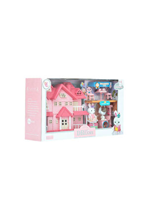 Kız Erkek Çocuk Oyuncak Bay Dreamy Villa ve Evcil Hayvanlı Mini Tavşan Oyun Seti Kız Erkek Çocuk Oyu