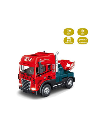 Kız Erkek Çocuk Oyuncak KLX600-344 Sürtmeli Işıklı Müzikli Çekici Tır Kafası 1:24 Kız Erkek Çocuk Oy