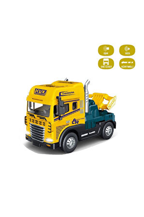 Kız Erkek Çocuk Oyuncak KLX600-344 Sürtmeli Işıklı Müzikli Çekici Tır Kafası 1:24 Kız Erkek Çocuk Oy