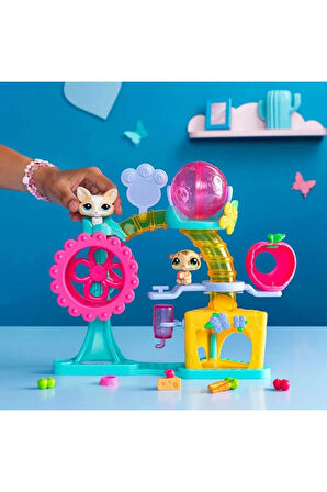 Kız Erkek Çocuk Oyuncak 5196 Littlest Pet Shop Minişler Eğlence Fabrikası Oyun Seti S1 -Sunman Kız E