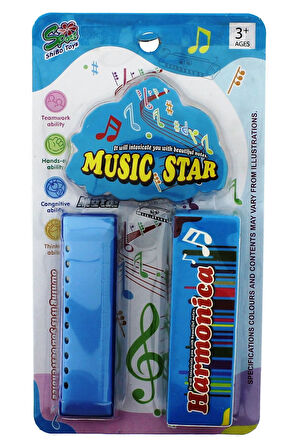 Kız Erkek Çocuk Oyuncak Mavi Harmonika Kız Erkek Çocuk Oyuncak Eğitici Oyuncaklar