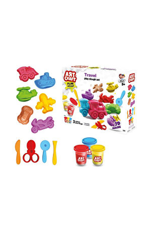 Kız Erkek Çocuk Oyuncak 03998 Art Craft Seyahat Araçları Hamur Set 168 Gr -Fentoys Kız Erkek Çocuk O