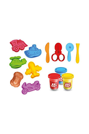 Kız Erkek Çocuk Oyuncak 03998 Art Craft Seyahat Araçları Hamur Set 168 Gr -Fentoys Kız Erkek Çocuk O
