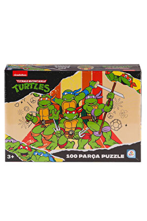 Kız Erkek Çocuk Oyuncak NK0050 Ninja Kaplumbağalar 100 Parça Puzzle -Laçokids Kız Erkek Çocuk Oyunca