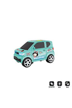 Kız Erkek Çocuk Oyuncak ZR169-2 Işıklı Müzikli Çarp Dön Üstü Açık Renkli Araba - 1adet Stokta Olan G