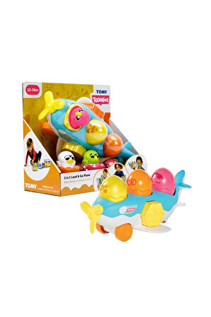Kız Erkek Çocuk Oyuncak 73147 Tomy, 2si1 arada Uçak ve Saklambaçlı Yumurtalar, 12-36 ay Kız Erkek Ço