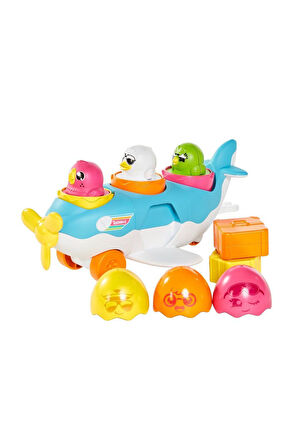 Kız Erkek Çocuk Oyuncak 73147 Tomy, 2si1 arada Uçak ve Saklambaçlı Yumurtalar, 12-36 ay Kız Erkek Ço
