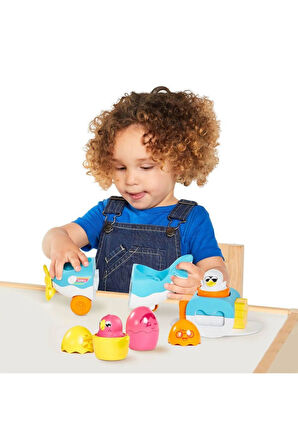 Kız Erkek Çocuk Oyuncak 73147 Tomy, 2si1 arada Uçak ve Saklambaçlı Yumurtalar, 12-36 ay Kız Erkek Ço