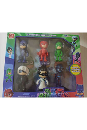 Kız Erkek Çocuk Eğlenceli Oyuncaklar Pjmasks 6'lı Pijamaskeliler Figür Seti
