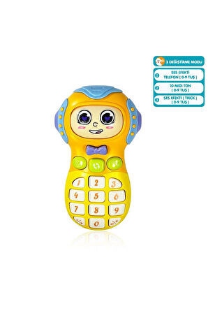 Kız Erkek Çocuk Oyuncak JLG-855-40A IŞIKLI VE MÜZİKLİ CEP TELEFONU -VRD Kız Erkek Çocuk Oyuncak Eğit
