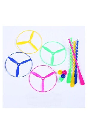 Kız Erkek Çocuk Eğlenceli Oyuncaklar Itmeli Pervane Değişik Renklerde 4Adet