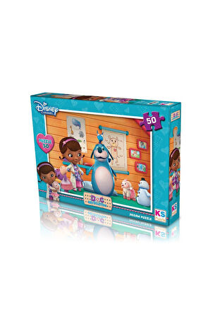 Kız Erkek Çocuk Oyuncak DOC709 KS Doc McStuffins / 50 Parça Puzzle Kız Erkek Çocuk Oyuncak Eğitici O