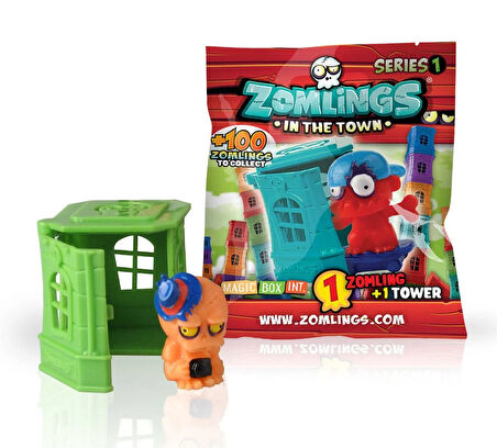 Zomlings Tekli Figür ve Kule Seri 1 Kız Erkek Çocuk Eğitici Öğretici Oyuncaklar Eğitici Oyuncaklar