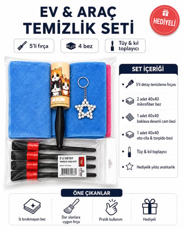 EV HAYVAN TÜĞ TOZ TEMİZLİK SETİ ISTER OTO İSTERSENİZ EVDE KULLANA BİLİRSİNİZ