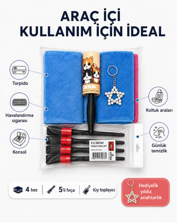 EV HAYVAN TÜĞ TOZ TEMİZLİK SETİ ISTER OTO İSTERSENİZ EVDE KULLANA BİLİRSİNİZ