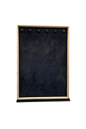 Süet Kumaş Tırnaklı Siyah Renk 34/24 Cm Stand