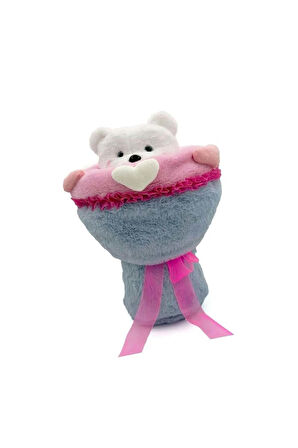 Sevgi Buketi Peluş Ayıcıklı Peluş Çiçek Buketi 40cm Kız Erkek Çocuk Oyuncak Eğitici Oyuncaklar
