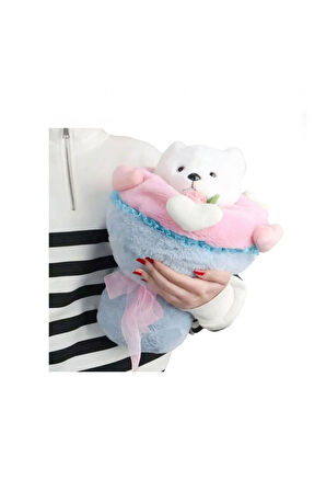 Sevgi Buketi Peluş Ayıcıklı Peluş Çiçek Buketi 40cm Kız Erkek Çocuk Oyuncak Eğitici Oyuncaklar
