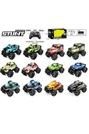 ŞARJLI STUNT 4X4 IŞIKLI UZAKTAN KUMANDALI ARABA Kız Erkek Çocuk Oyuncak Eğitici Oyuncaklar