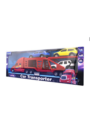 Araç Taşıyıcı Plastik Kırmızı Tır Kız Erkek Çocuk Oyuncak Eğitici Oyuncaklar