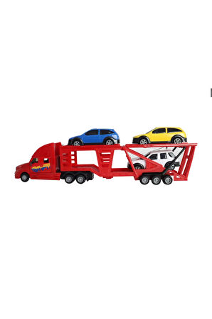 Araç Taşıyıcı Plastik Kırmızı Tır Kız Erkek Çocuk Oyuncak Eğitici Oyuncaklar