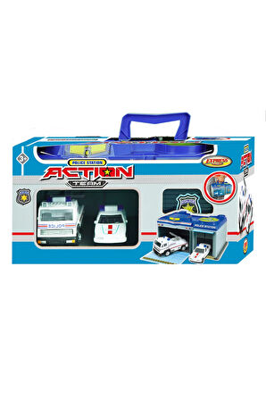 Express Wheels Metal Araçlı Çantalı Polis Seti Kız Erkek Çocuk Oyuncak Eğitici Oyuncaklar