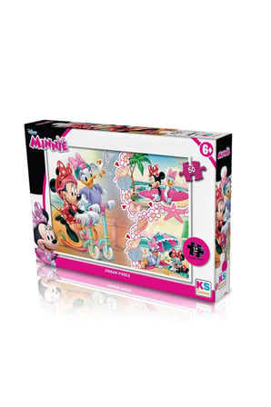 MIN709 KS Minnie / 50 Parça Puzzle Kız Erkek Çocuk Oyuncak Eğitici Oyuncaklar
