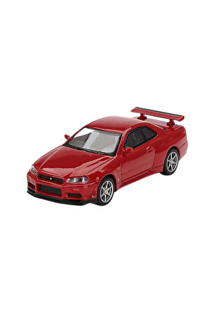 Mini Gt 1/64 Nissan Skyline GT-R(R34) V-SPEC Active Red - MGT00796-BL Kız Erkek Çocuk Oyuncak Eğitic