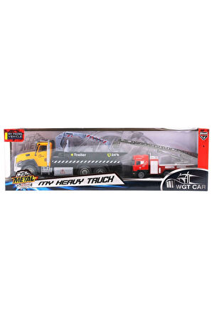 Die Cast Çek Bırak Vinçli Kurtarıcı ve Merdivenli İtfaiye Aracı Kız Erkek Çocuk Oyuncak Eğitici Oyun