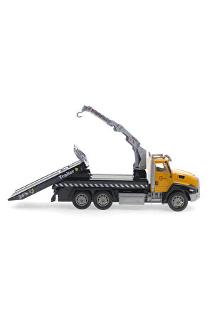 Die Cast Çek Bırak Vinçli Kurtarıcı ve Merdivenli İtfaiye Aracı Kız Erkek Çocuk Oyuncak Eğitici Oyun