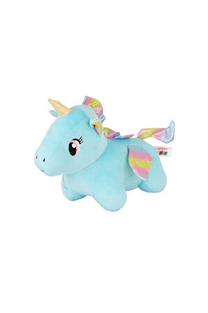 5018 Kadife Mavi Unicorn Kız Erkek Çocuk Oyuncak Eğitici Oyuncaklar
