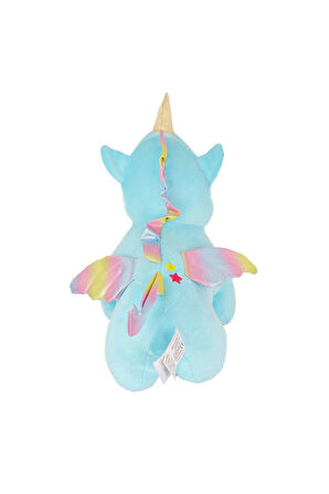 5018 Kadife Mavi Unicorn Kız Erkek Çocuk Oyuncak Eğitici Oyuncaklar