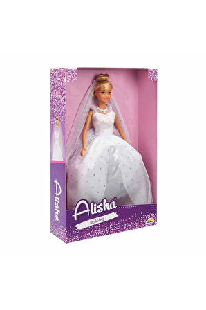 GELİNLİKLİ BEBEK ALİSHA 29CM Kız Erkek Çocuk Oyuncak Eğitici Oyuncaklar
