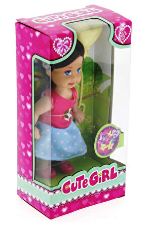 Cute Girl Sarı Balonlu Kumral Mini Bebek Kız Erkek Çocuk Oyuncak Eğitici Oyuncaklar