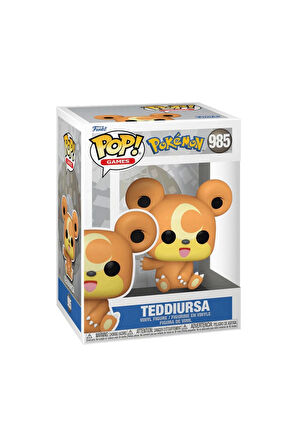 Funko POP Games: Pokemon- Teddiursa (EMEA) Kız Erkek Çocuk Oyuncak Eğitici Oyuncaklar