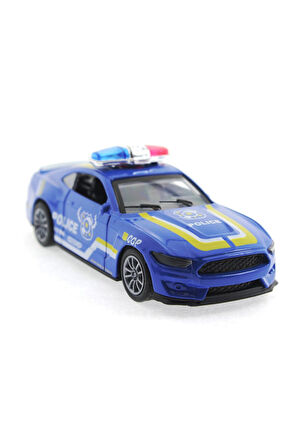 Die Cast Çek Bırak Metal Mavi Polis Arabası Kız Erkek Çocuk Oyuncak Eğitici Oyuncaklar