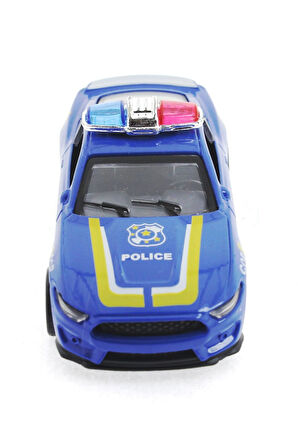 Die Cast Çek Bırak Metal Mavi Polis Arabası Kız Erkek Çocuk Oyuncak Eğitici Oyuncaklar
