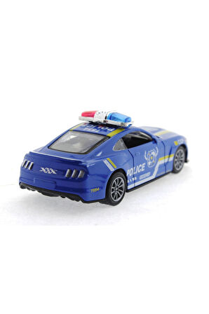 Die Cast Çek Bırak Metal Mavi Polis Arabası Kız Erkek Çocuk Oyuncak Eğitici Oyuncaklar