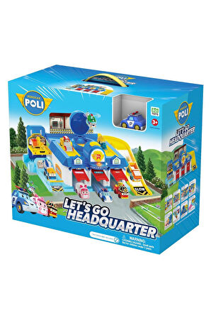 POLI MRT-664 Sesli Robocar Poli Lets Go Ana Merkez Oyun Seti Kız Erkek Çocuk Oyuncak Eğitici Oyuncak