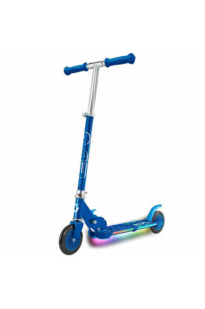 Evo 2 Tekerlekli Flash Işıklı Mavi Scooter Kız Erkek Çocuk Oyuncak Öğretici Oyuncaklar