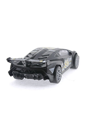 Die Cast Çek Bırak Metal Siyah Yarış Arabası 86 Kız Erkek Çocuk Oyuncak Eğitici Oyuncaklar